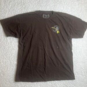 Y2K t&c surf brown‎ men's tshirt faded surfer beach skate